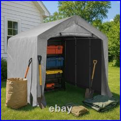 8x12ft Heavy Duty Outdoor Storage Shelter Tent With Waterproof Canopy