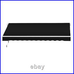 8x7 ft Outside Retractable Canopy Patio Awning Sun Shade Outdoor Deck UV Cover