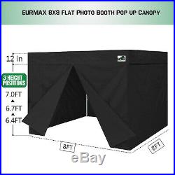 8x8 Ez Pop Up Canopy Commercial Photo Booth Instant Outdoor Tent WithSide Walls