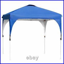8x8 FT Pop up Canopy Tent Shelter Height Adjustable with Roller Bag Blue