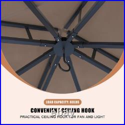 8x8 Outdoor Gazebo Tent with Corner Shelves, Double Roof Patio Paviloin with