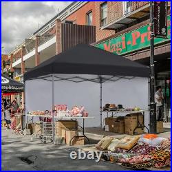8x8 Pop Up Canopy Tent with 2 Sidewalls Instant Sun Shelter for Outdoor Events