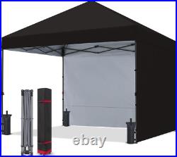 8x8 Pop Up Canopy Tent with 2 Sidewalls Instant Sun Shelter for Outdoor Events