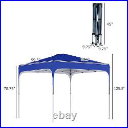 8x8 ft EZ Pop Up Canopy Tent Instant Sun Shelter for Party Outdoor Garden Patio