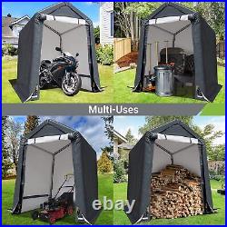 8x8 ft Storage Shed Outdoor Canopy Garden Garage Heavy Duty Waterproof