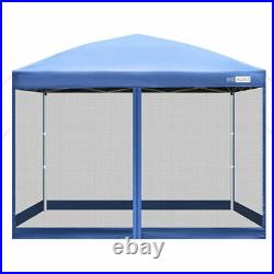 8x8ft Folding EZ Pop up Canopy Gazebo Netting Screen House Party Tent 3 Heights