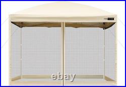 8x8ft Folding EZ Pop up Canopy Gazebo Netting Screen House Party Tent 3 Heights