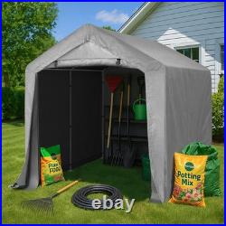 8x8ft Storage Shelter Shed Outdoor Heavy Duty Carport Canopy Garage Car Tent