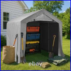 8x8ft Storage Shelter Shed Outdoor Heavy Duty Carport Canopy Garage Car Tent