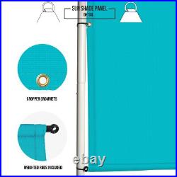 9' Waterproof Replacement Pergola Shade Cover Panel withRod Yard Garden Turquoise
