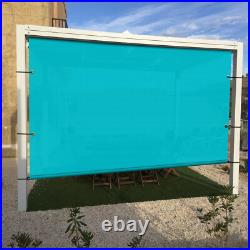 9' Waterproof Replacement Pergola Shade Cover Panel withRod Yard Garden Turquoise