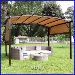 9 x 12-Foot Outdoor Pergola with Retractable Canopy Gray by Sunnydaze