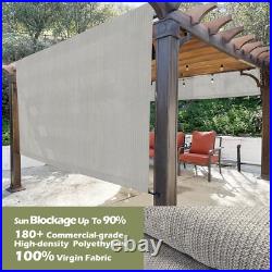 90% UV Block HDPE Permeable Canopy Replacement Pergola Shade Cover withRod Pocket