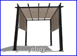 90%UV Block Permeable Canopy Replacement Pergola Shade Cover withRod Pocket Walnut