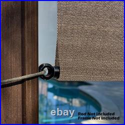90%UV Block Permeable Canopy Replacement Pergola Shade Cover withRod Pocket Walnut