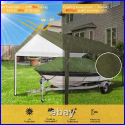 900D Waterproof &UV Protected 10'x20'Carport Replacement Canopy with Legs Skirts