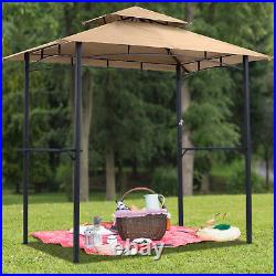 9FT Outdoor Grill Gazebo Tent Garden Barbecue Sunroof Canopy Tent BBQ Grill Tent