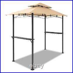 9FT Outdoor Grill Gazebo Tent Garden Barbecue Sunroof Canopy Tent BBQ Grill Tent
