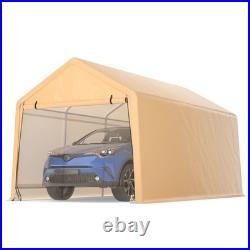9x17 ft Heavy Duty Carport Canopy PE Car Tent Steel Outdoor Garage Shelter