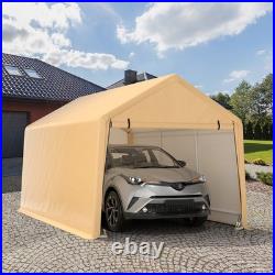 9x17 ft Heavy Duty Carport Canopy PE Car Tent Steel Outdoor Garage Shelter
