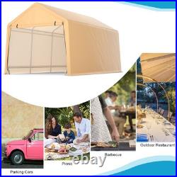 9x17 ft Heavy Duty Carport Canopy PE Car Tent Steel Outdoor Garage Shelter