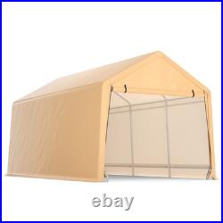 9x17 ft Heavy Duty Carport Canopy PE Car Tent Steel Outdoor Garage Shelter