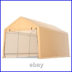 9x17 ft Heavy Duty Carport Canopy PE Car Tent Steel Outdoor Garage Shelter