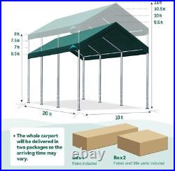 ADVANCE OUTDOOR Adjustable Carport 10x20FT Garden Canopy Garage Boat Shelter US