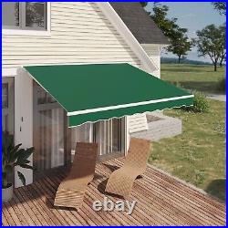 AECOJOY Manual Retractable Patio Awning Sun Shade for Outdoor Deck Canopy 6 Size