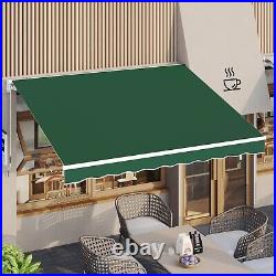 AECOJOY Manual Retractable Patio Awning Sun Shade for Outdoor Deck Canopy 6 Size