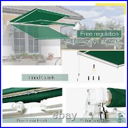 AECOJOY Manual Retractable Patio Awning Sun Shade for Outdoor Deck Canopy 6 Size