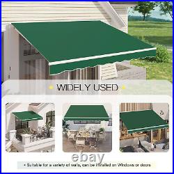 AECOJOY Manual Retractable Patio Awning Sun Shade for Outdoor Deck Canopy 6 Size