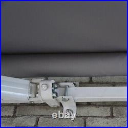 ALEKO 13 x 10 Feet Motorized Retractable Patio Awning Grey Color