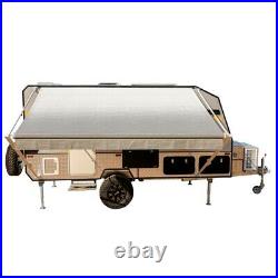 ALEKO 15'X8' Retractable RV or Home Patio Canopy Awning Grey Fade Color