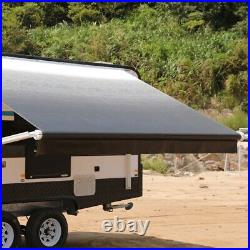 ALEKO 16'X8' Retractable Motorized RV or Patio Canopy Awning, Black Fade