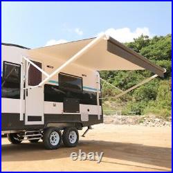 ALEKO 16'X8' Retractable Motorized RV or Patio Canopy Awning, Black Fade