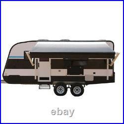 ALEKO 16'X8' Retractable Motorized RV or Patio Canopy Awning, Black Fade