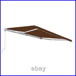 ALEKO 20 x 10 Feet Retractable Motorized Patio Awning Brown Color