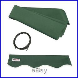 ALEKO 20ft X 10ft Motorized Retractable Patio Awning Green Color