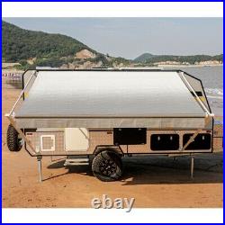 ALEKO 21'X8' Retractable RV or Home Patio Canopy Awning, Grey Fade Color