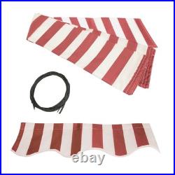ALEKO Awning Fabric Replacement 20x10 Feet for Retractable Awning Red White