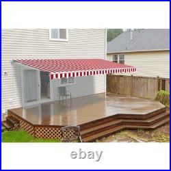 ALEKO Awning Fabric Replacement 20x10 Feet for Retractable Awning Red White