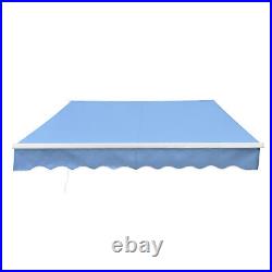 ALEKO Motorized Retractable 16 x 10 feet Home Patio Awning Sunshade Sky Blue