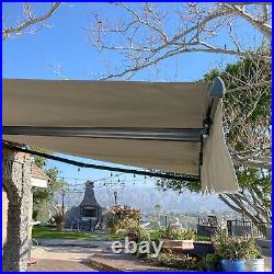 ALEKO Motorized Retractable 6.5 x 5 ft Patio Awning Deck Sunshade