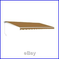 ALEKO Motorized Retractable Patio Awning 12 X 10 Ft Sand Color