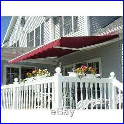 ALEKO Motorized Retractable Patio Awning 16 X 10 Ft Burgundy Color