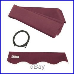 ALEKO Motorized Retractable Patio Awning 16 X 10 Ft Burgundy Color