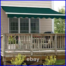 ALEKO Motorized Retractable Patio Awning 16 X 10 Ft Green Color