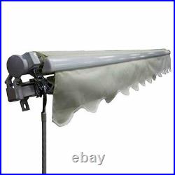 ALEKO Motorized Retractable Patio Awning 16 X 10 Ft Ivory Color