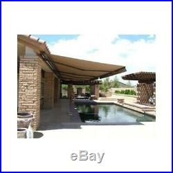 ALEKO Motorized Retractable Patio Awning 16 X 10 Ft Sand Color